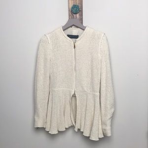 Zara Peplum Sweater Jacket